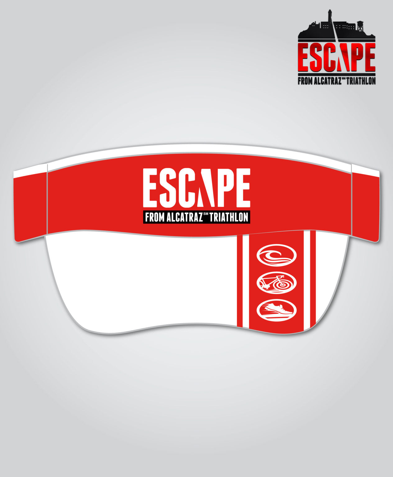 EFAT Icon Visor, Red/White