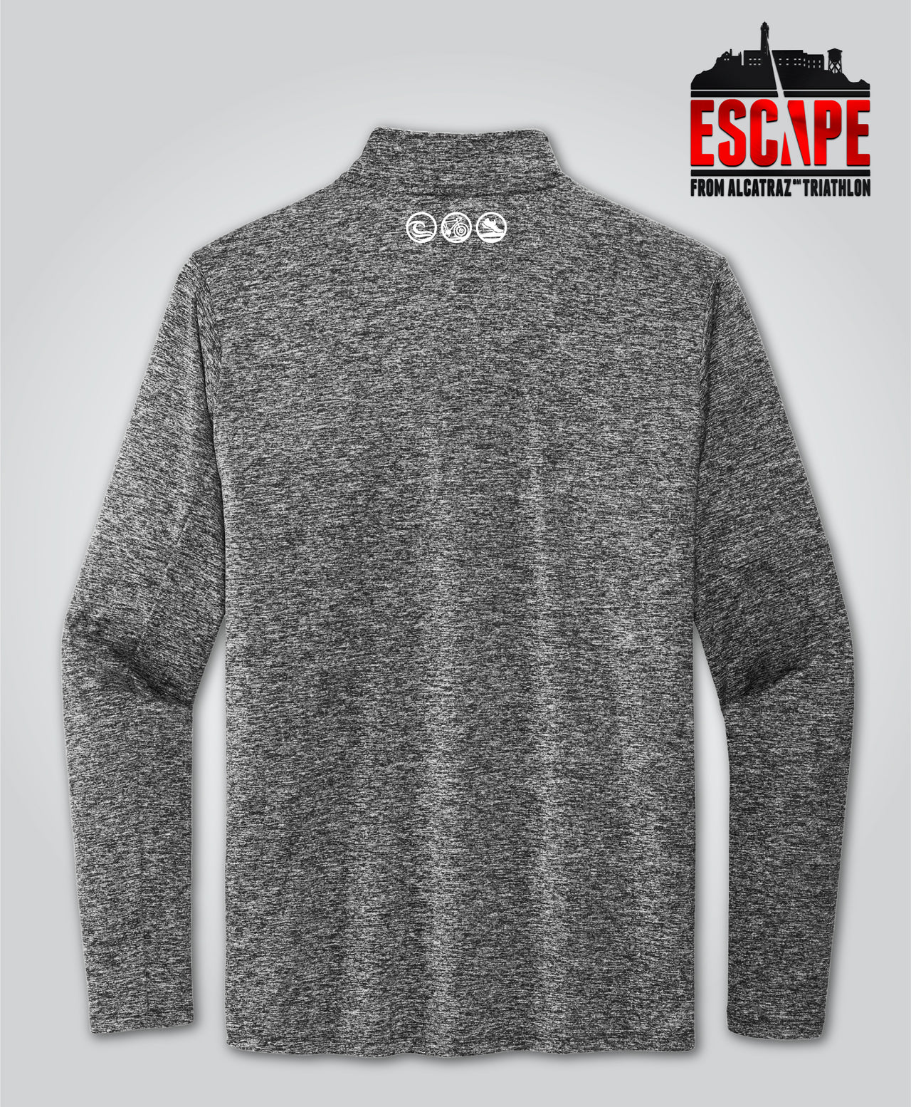EFAT NIKE 1/2 Zip Pullover, Heathered Black