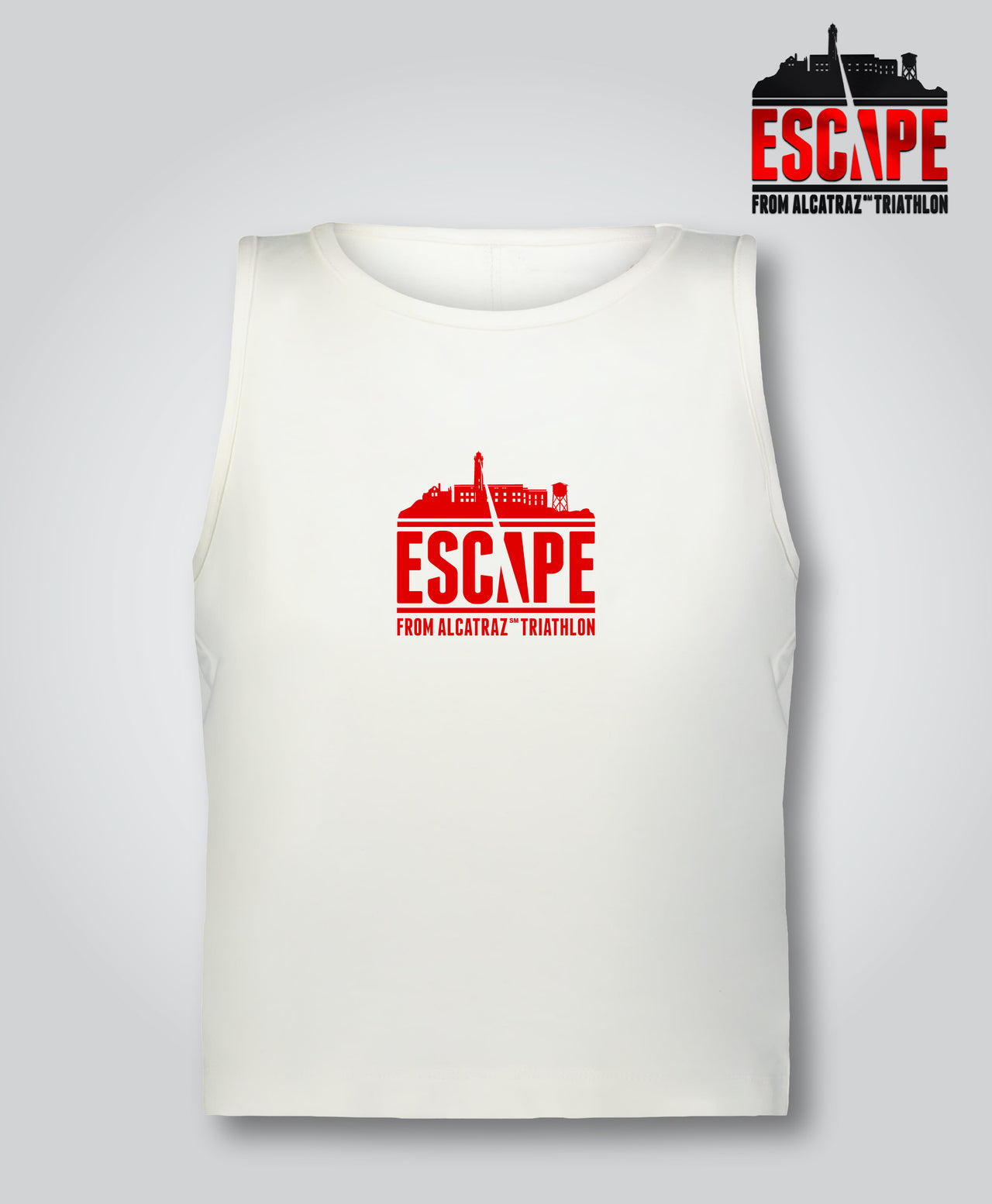 Ladies Cropped Tank Top _white