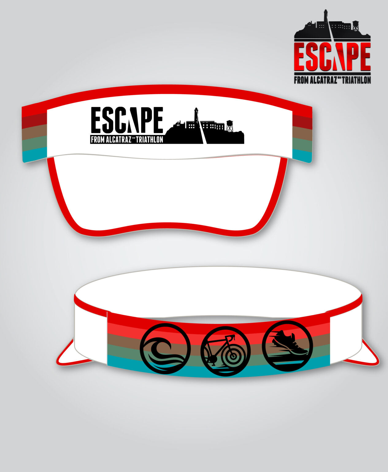 EFAT Visor Multi-Color Stripe