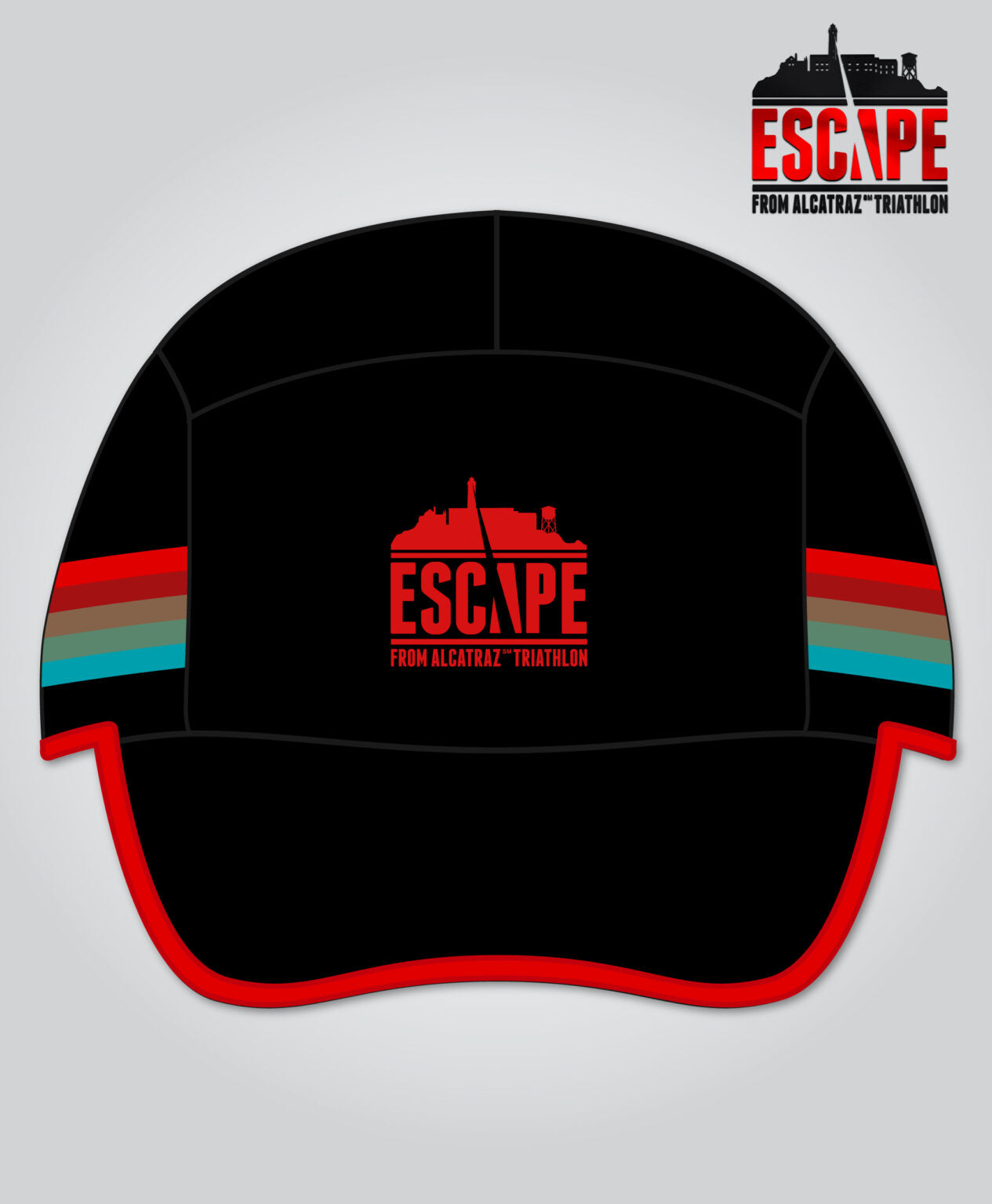 EFAT Runners Cap Black Multi-Stripes