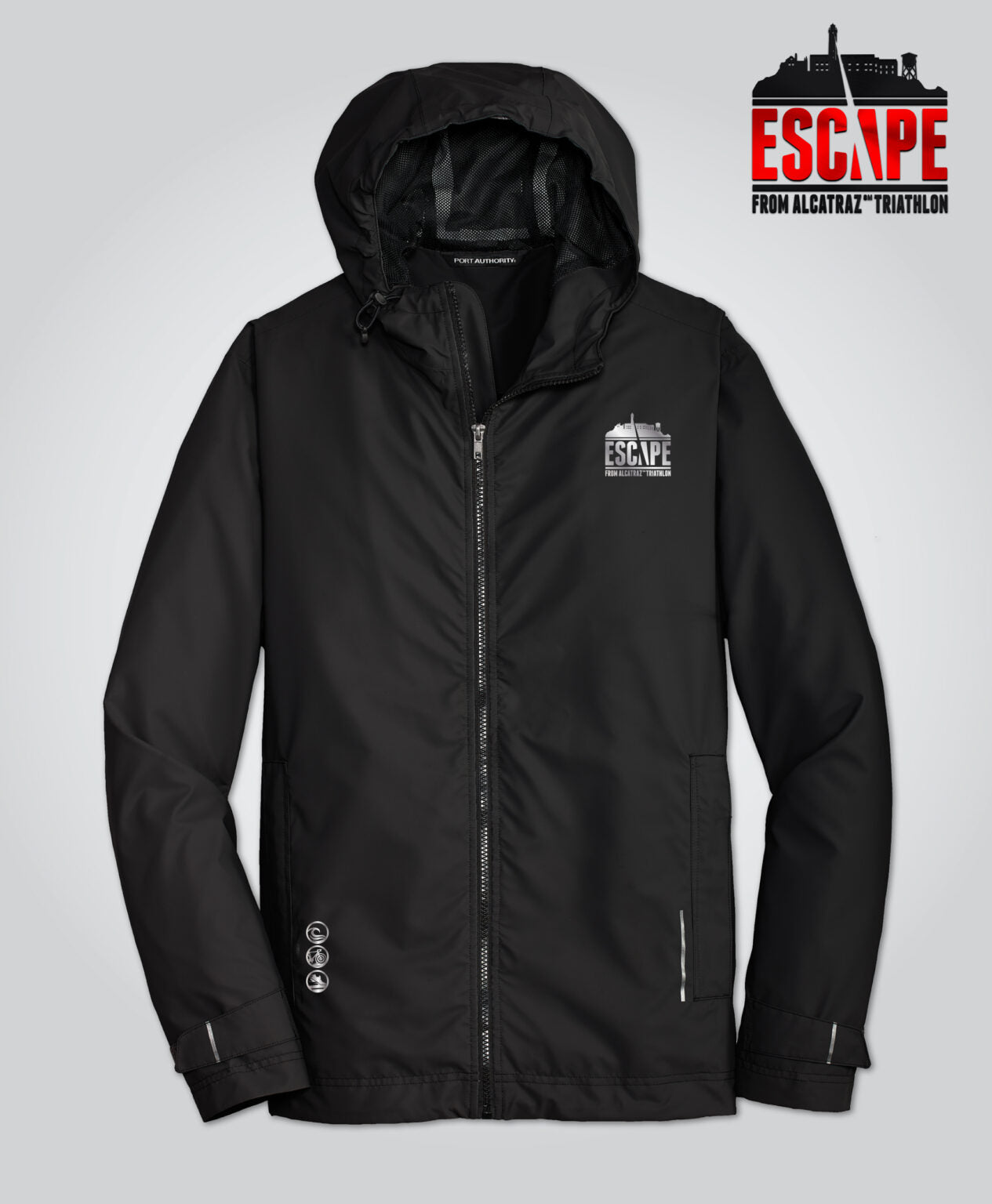 EFAT Windbreaker Rain Jacket, Black