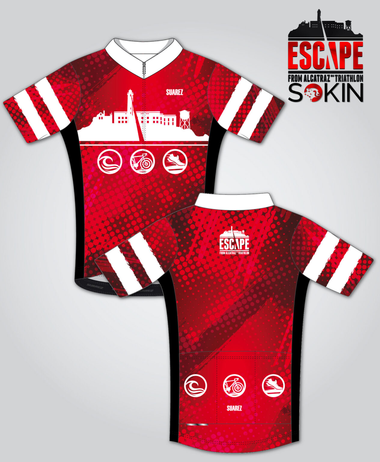 Escape 2026 Women's Cycling Jersey, Red-White-Black
