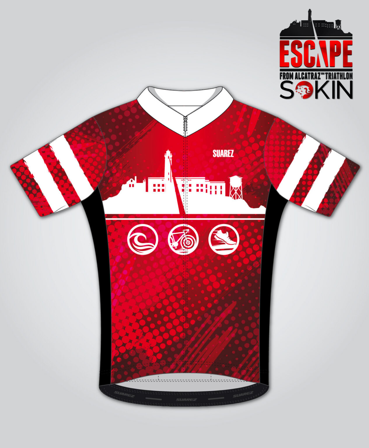 Escape 2026 Women's Cycling Jersey, Red-White-Black