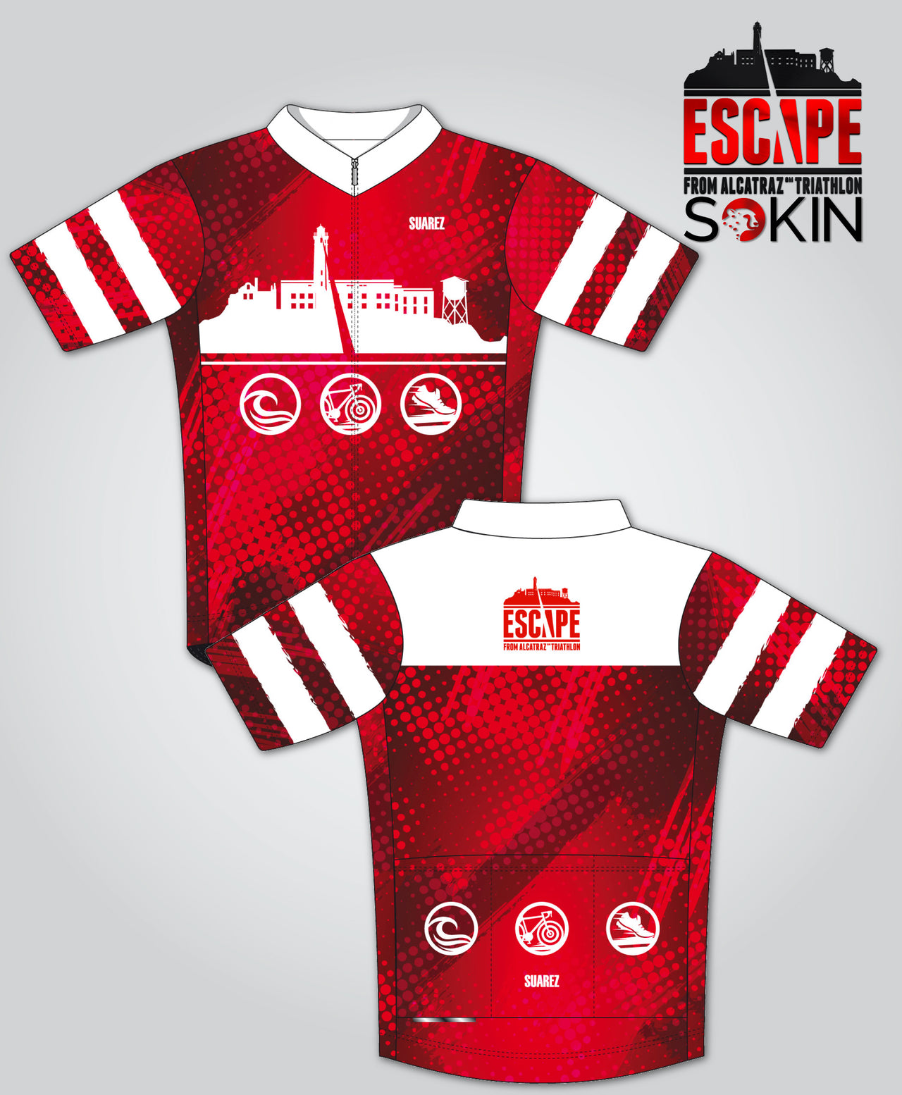 Escape 2026 Men's Cycling Jersey, Red-White