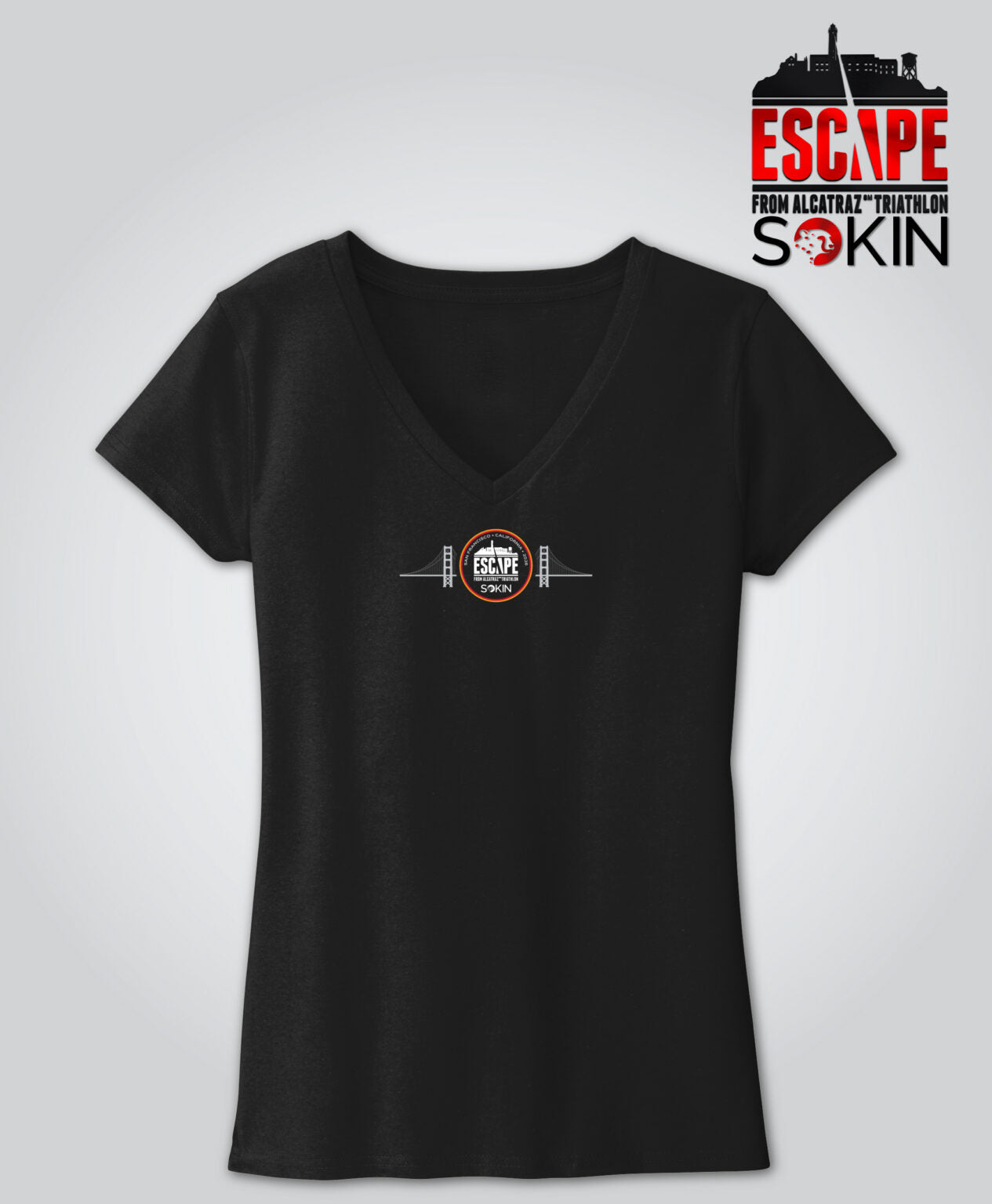 Escape 2026 Ladies Bridge V-Neck Tee -Black