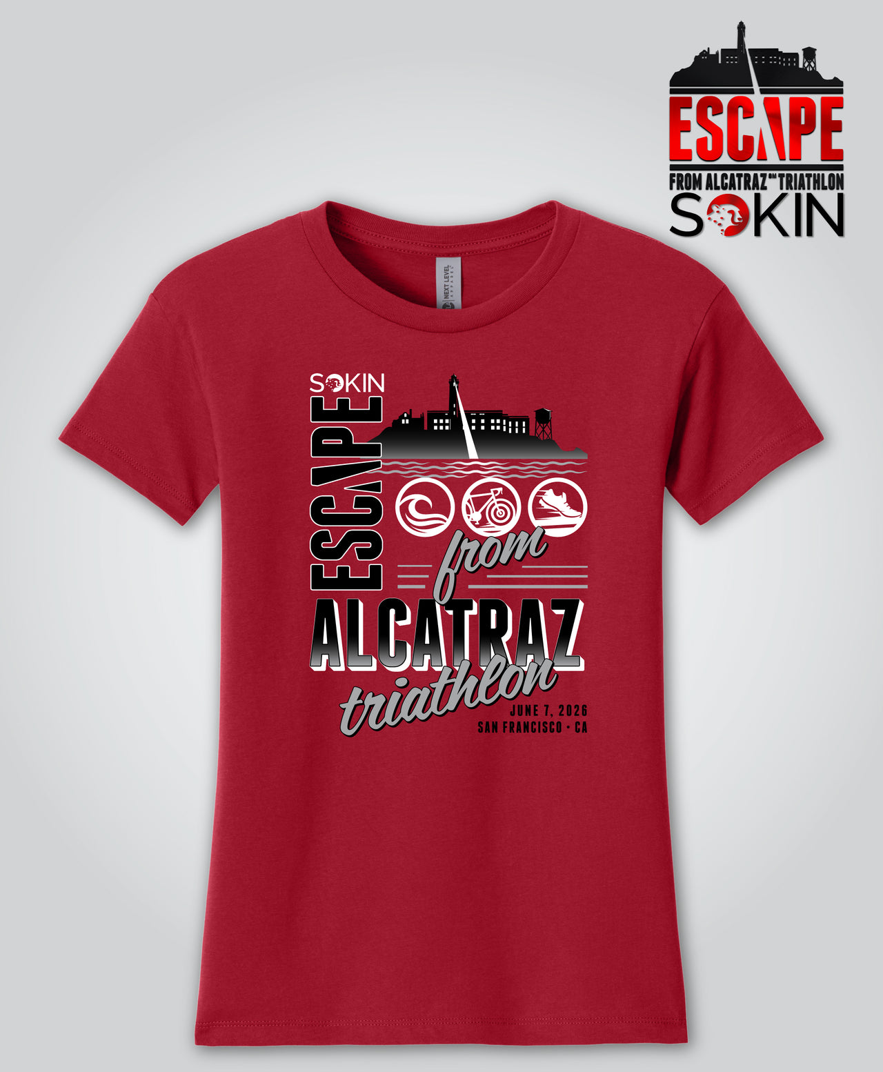 Escape 2026 Ladies Big Island Tee, Red