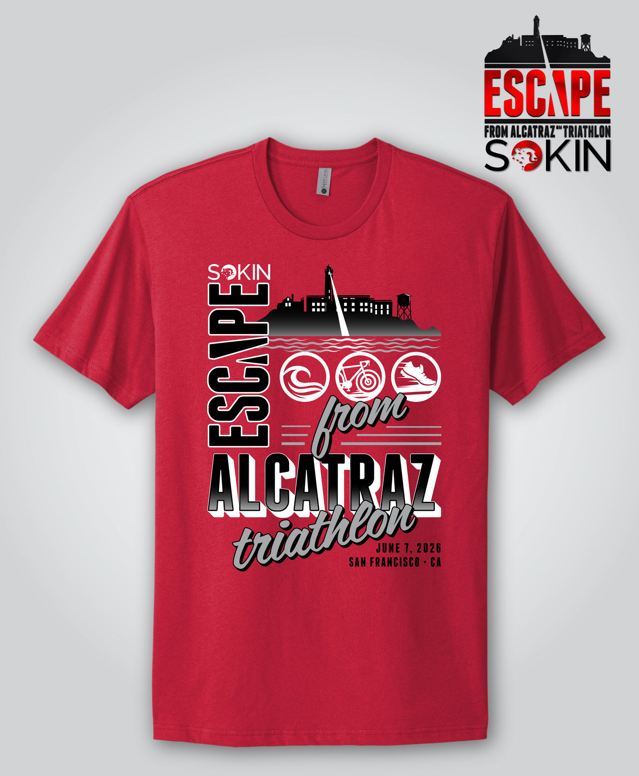 Escape Mens Big Island Tee, Red