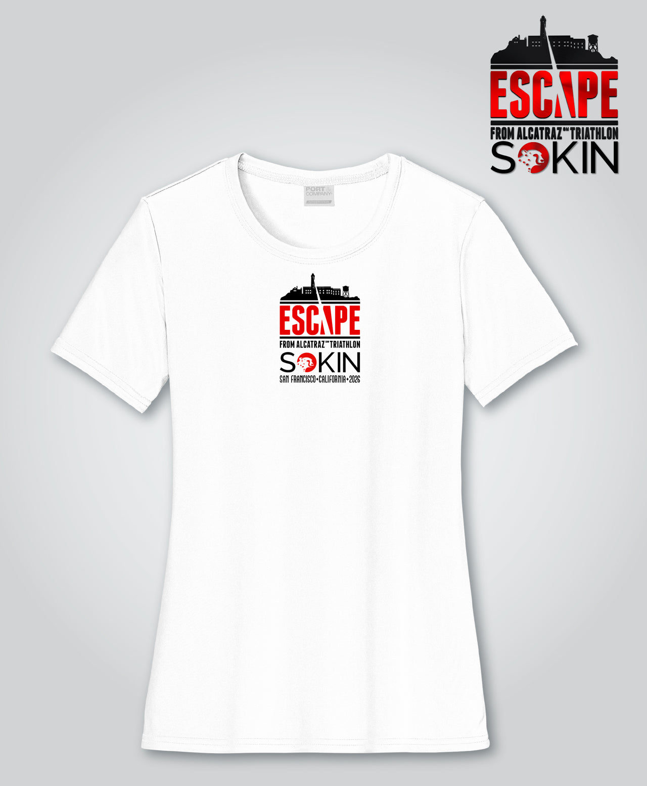 Escape 2026 Ladies Performance Tee, White