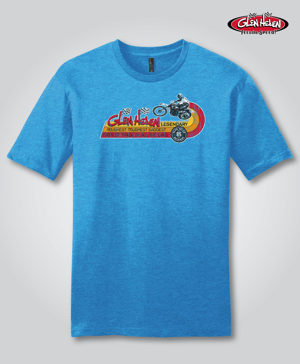 Glen Helen '85 Tee Shirt, Bright Turquoise