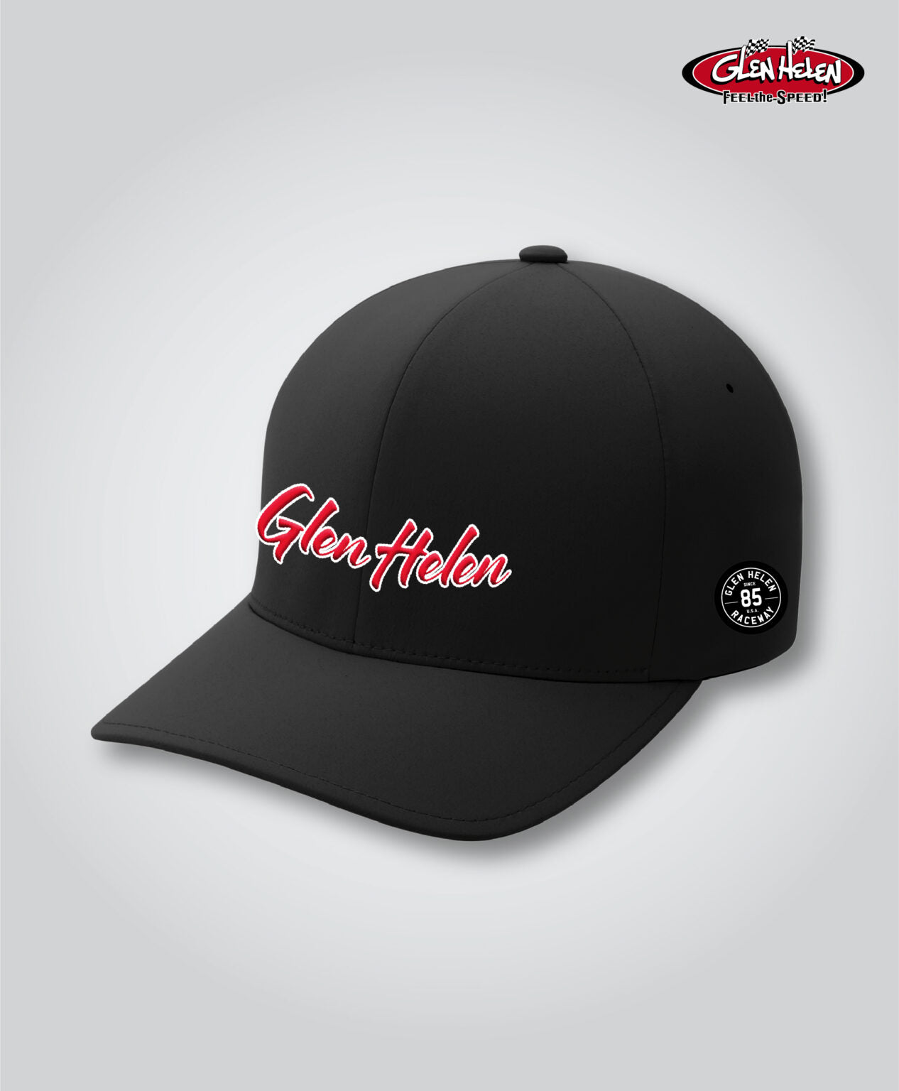 Glen Helen Puff Script FlexFit -Black
