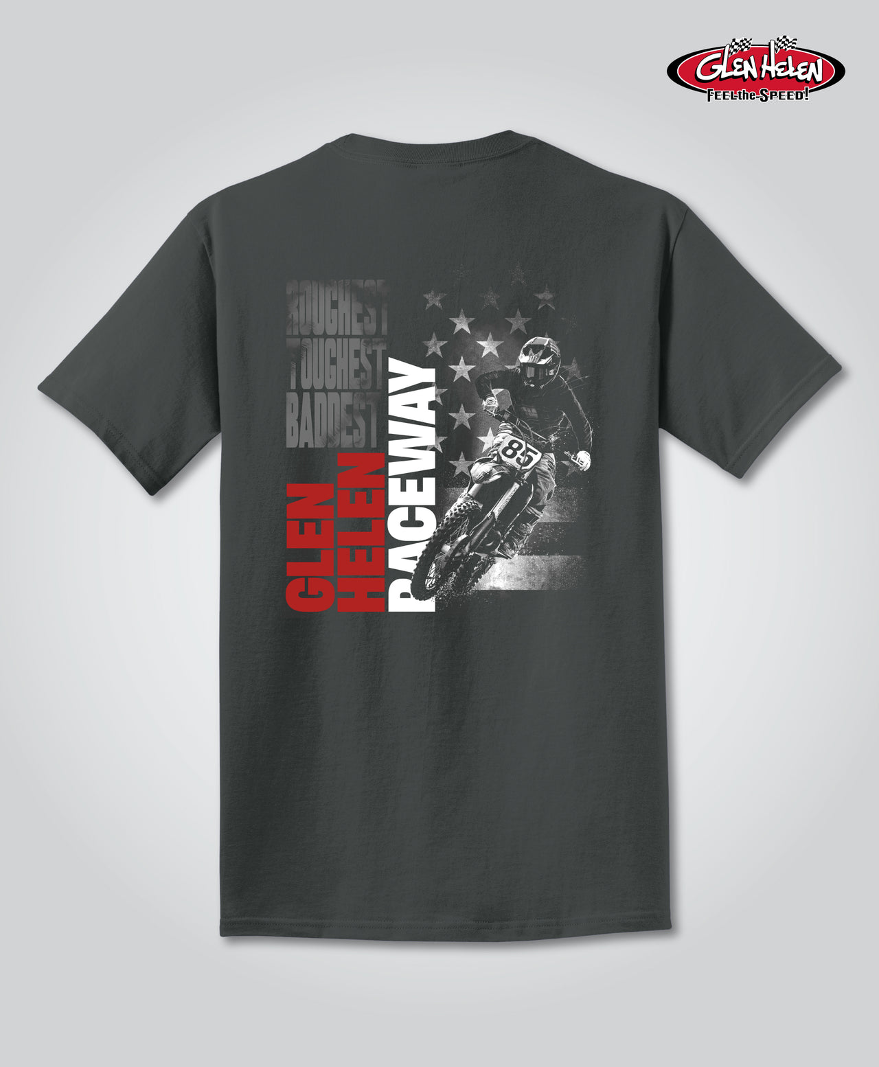 Glen Helen Spring Moto Youth Tee, Charcoal