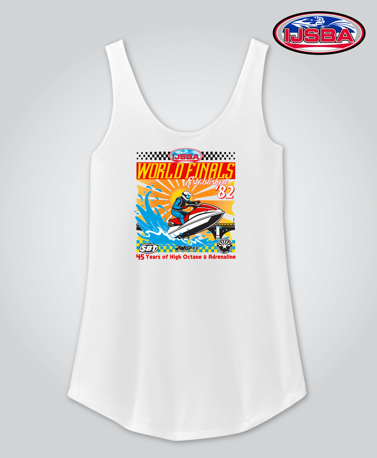 Retro Ladies Tank, White