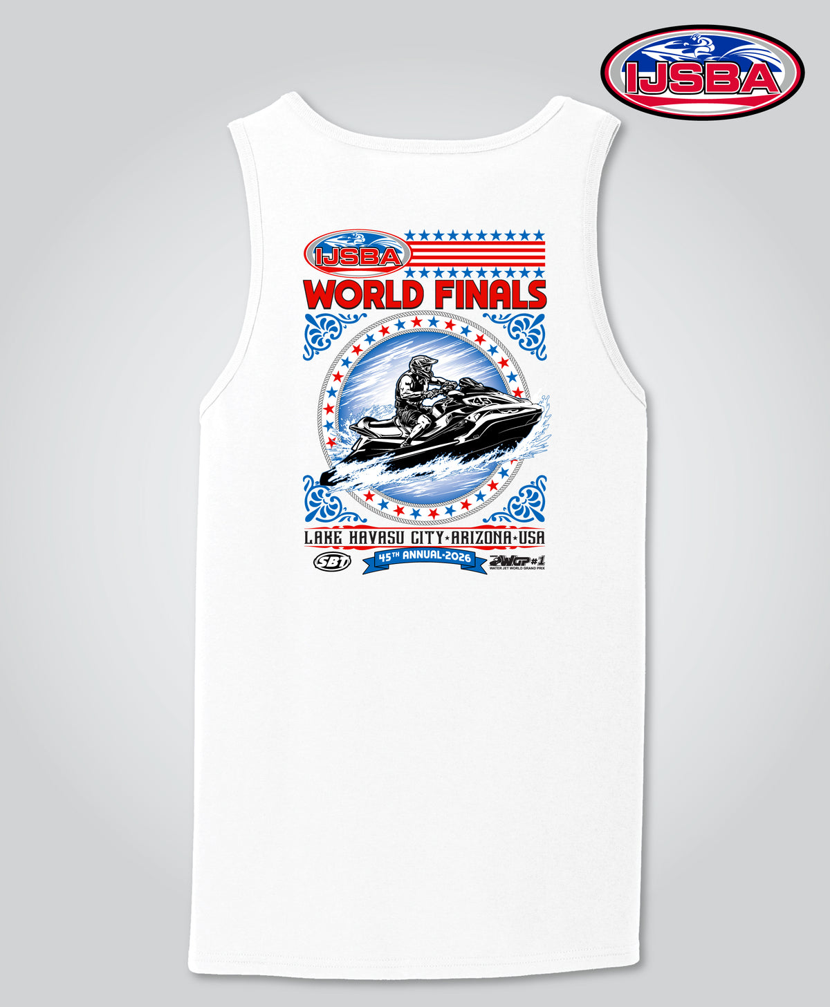 Stars & Stripes Mens Tank, White