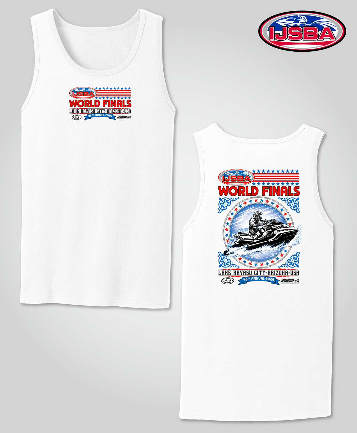 Stars & Stripes Mens Tank, White