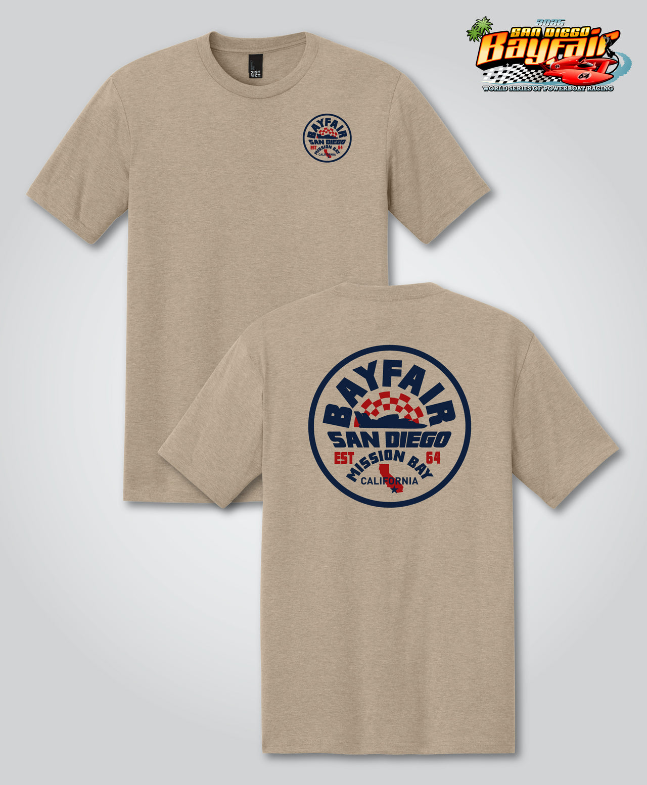 Bayfair Checkers Tee, Oatmeal