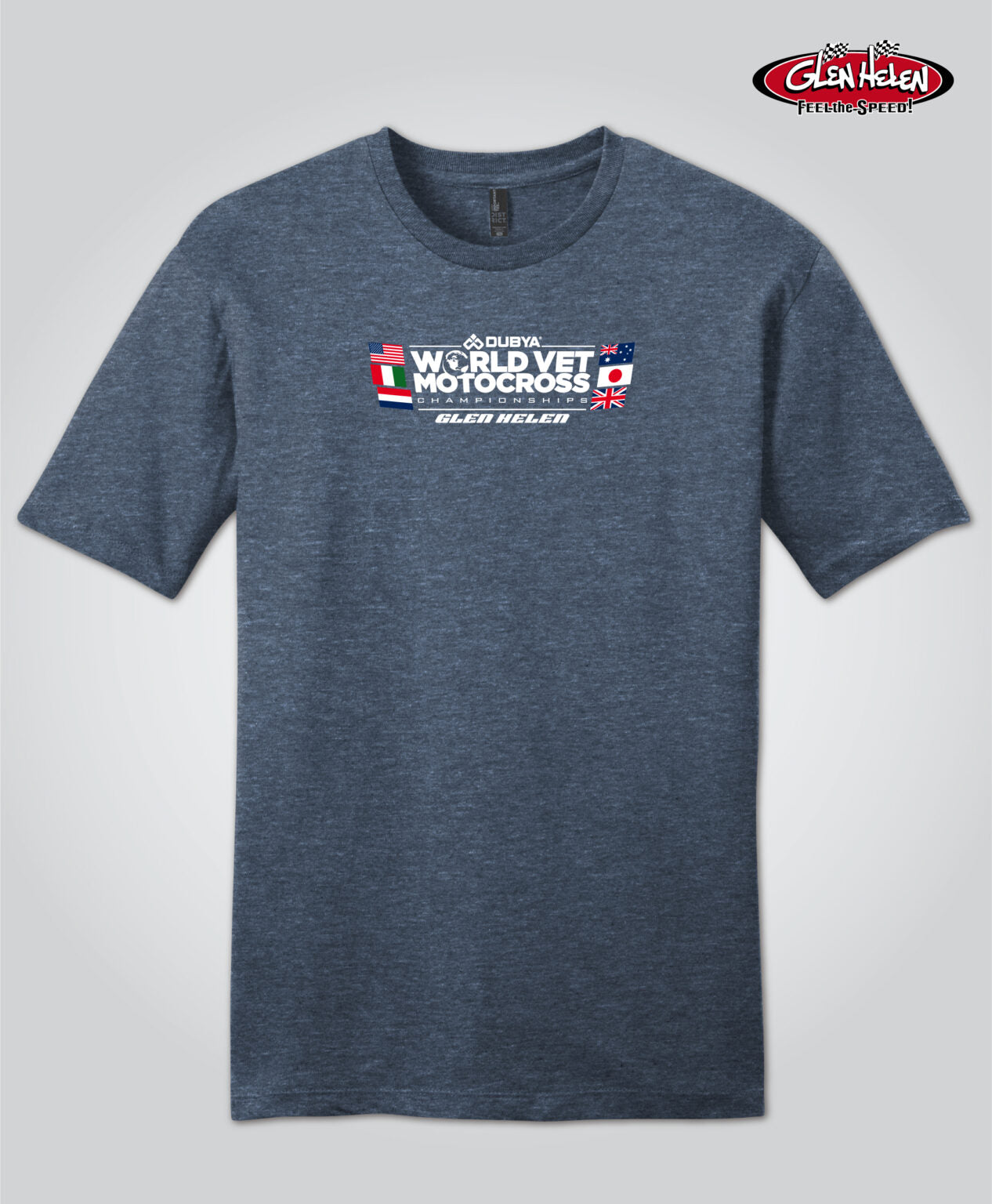 World Vet MX Logo Tee, Heathered Navy