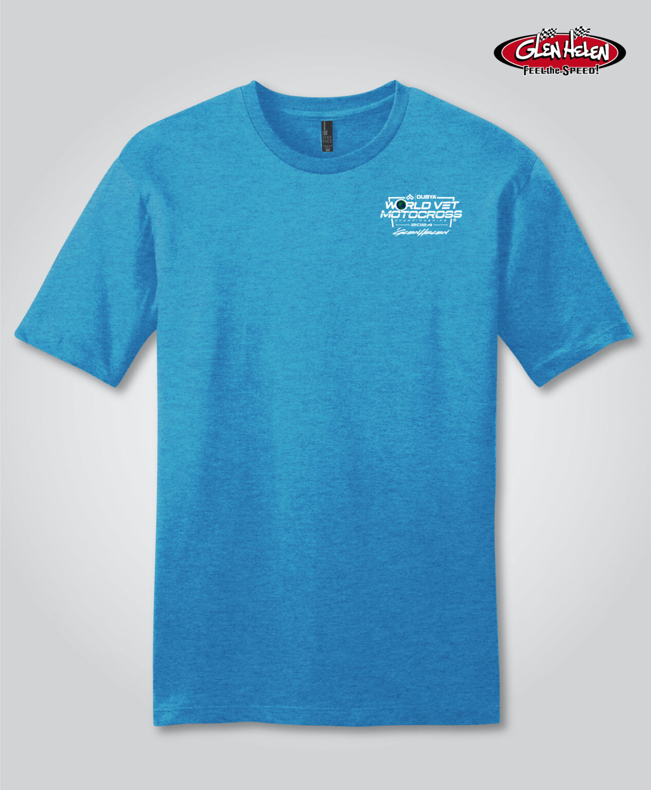 World Vet MX Logo Tee, Heathered Turquoise