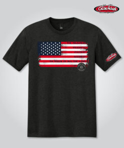 Glen Helen Roughest Toughest Red White & Blue Flag Tee, Black Frost
