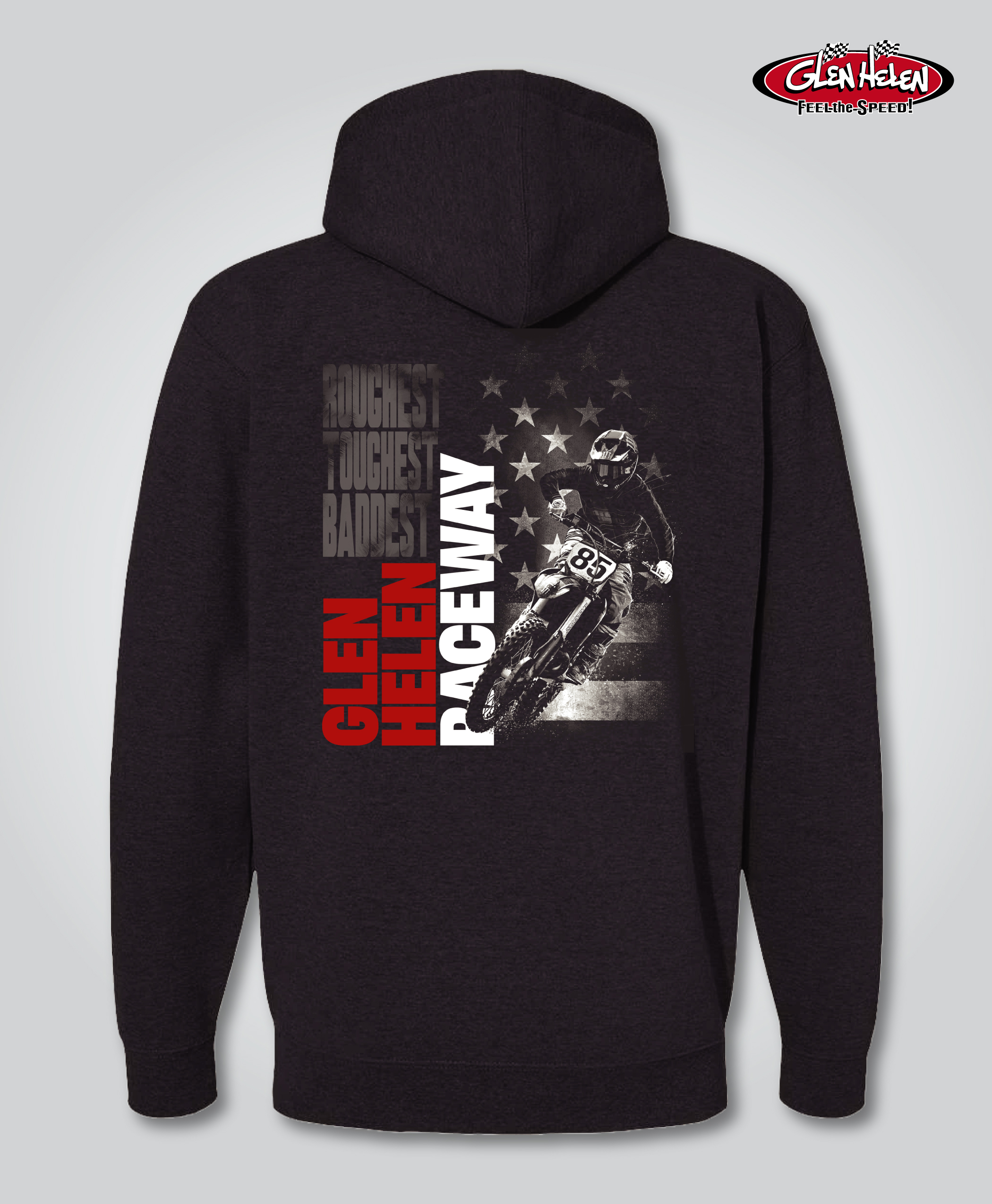 Glen Helen Spring Moto Zipper Sweatshirt, Charcoal Heather - Image 2