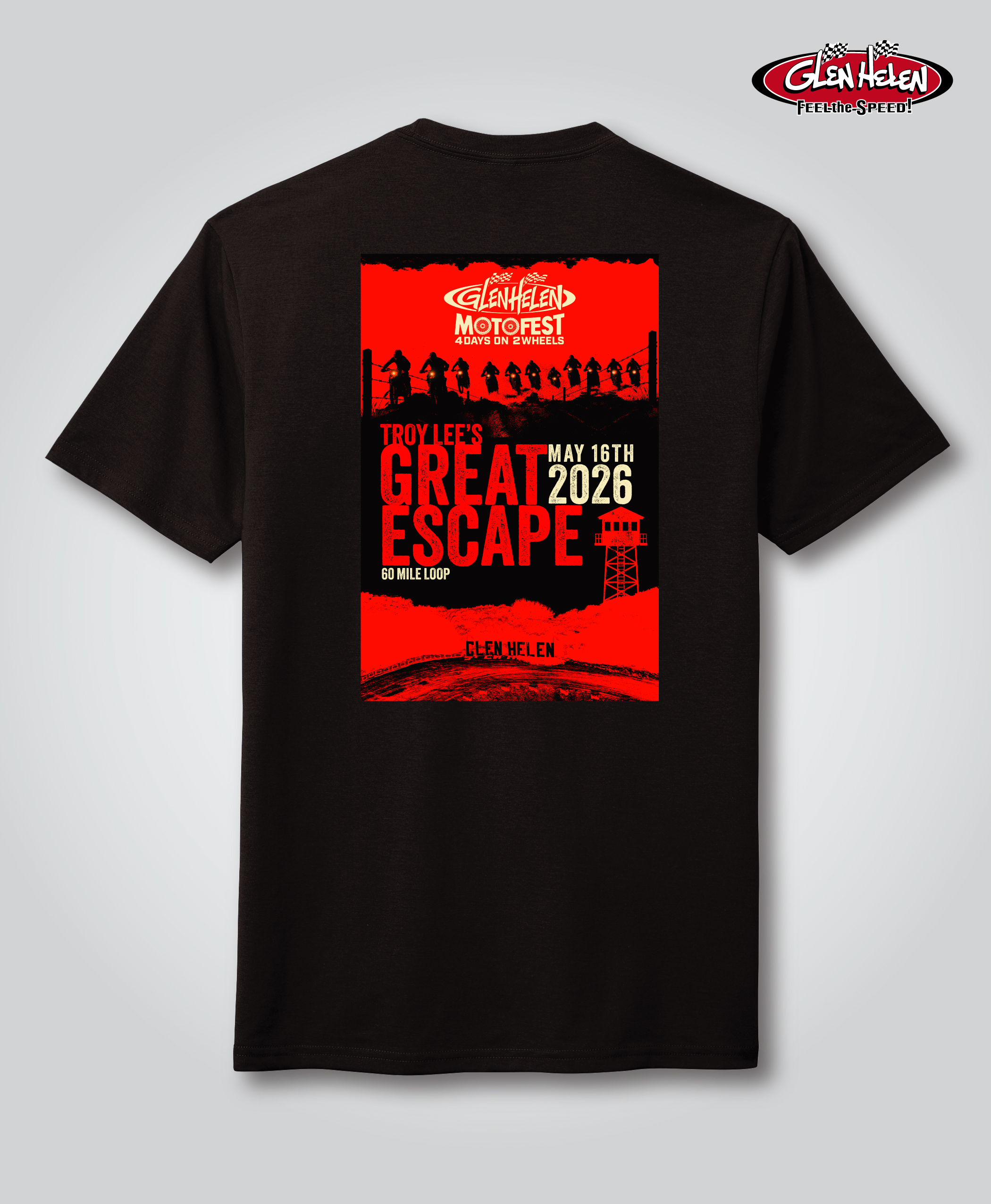Glen Helen Motofest 2026 Great Escape Tee, Black - Image 2