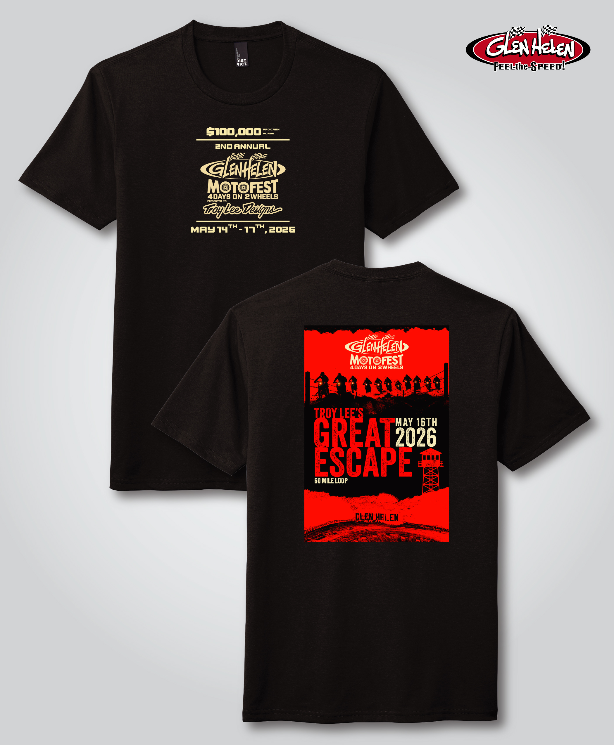 Glen Helen Motofest 2026 Great Escape Tee, Black
