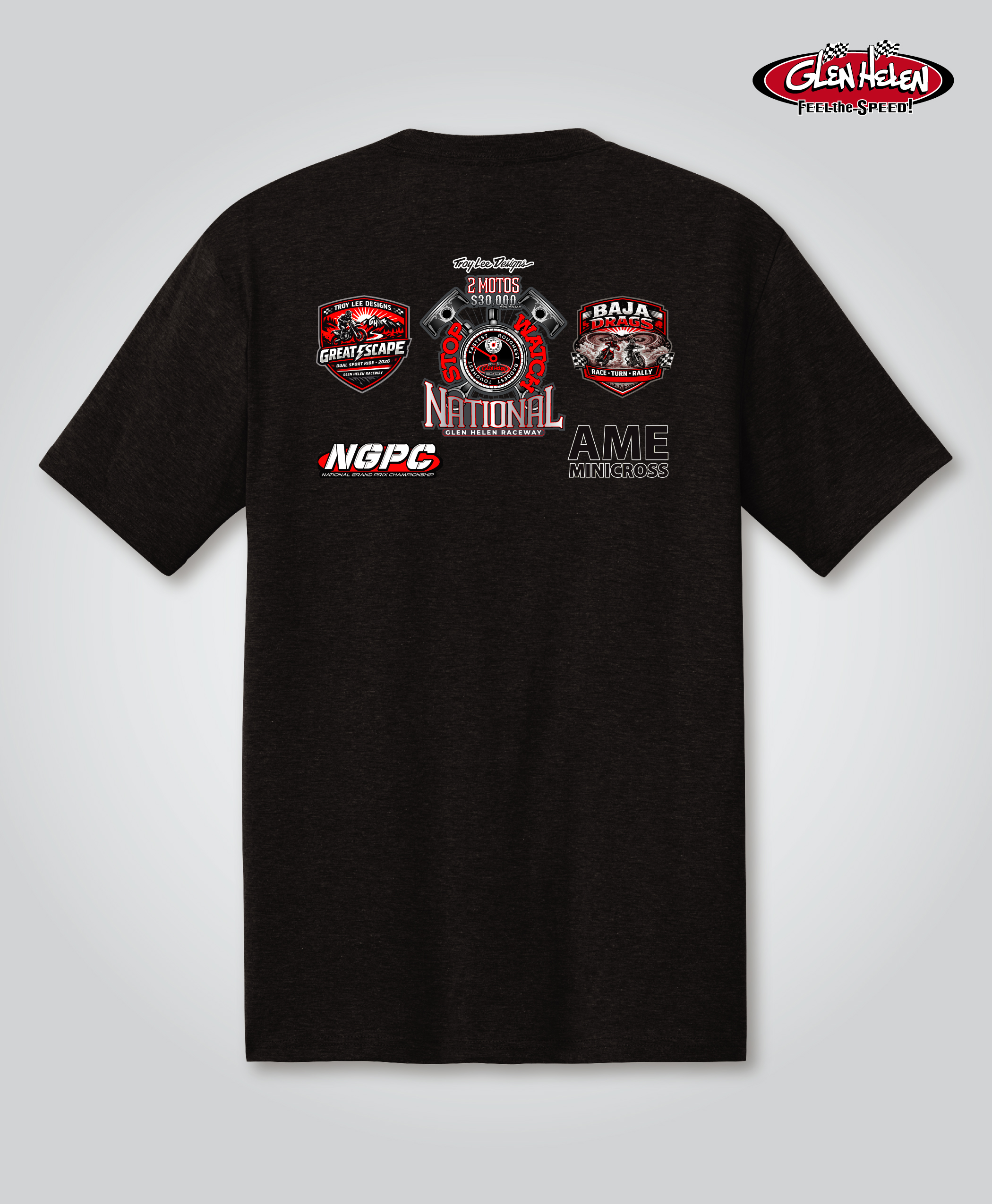 Glen Helen 2026 Stop Watch National Tee, Black - Image 2