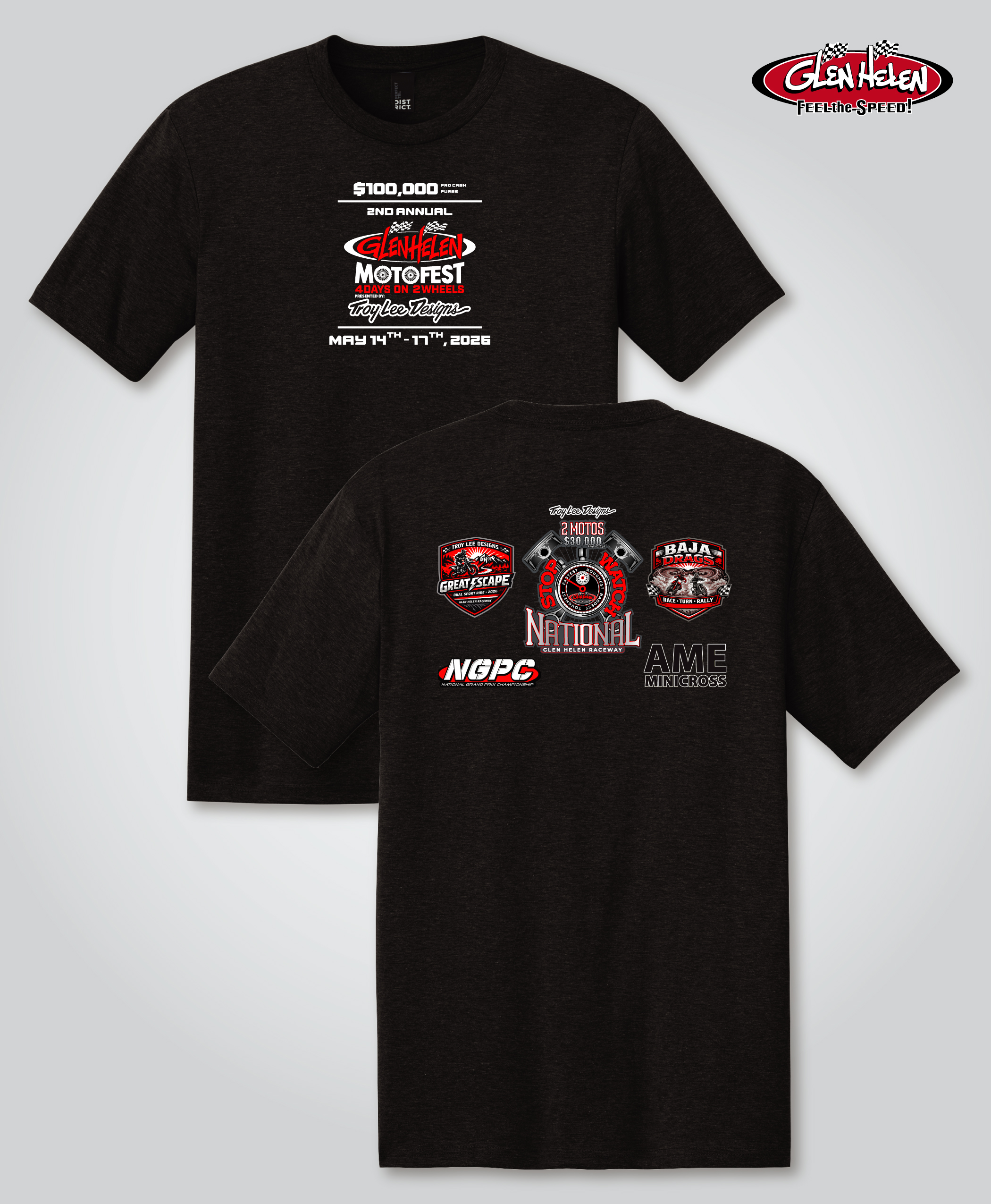 Glen Helen 2026 Stop Watch National Tee, Black