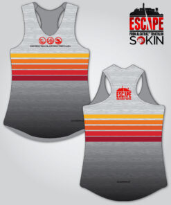 EFAT Mens Sunset Stripes Racerback Tank